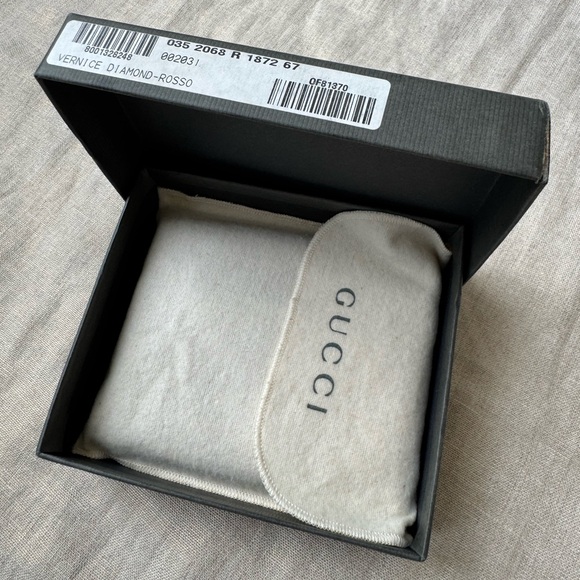 Authentic Gucci wallet Red Patent Leather 90s Vintage - Picture 11 of 13